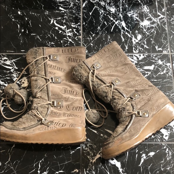 Juicy Couture Shoes - Juicy Couture Brown Winter Snow Boots with Fur